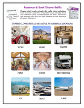 Load image into Gallery viewer, STEARNS Restroom & Bowl Cleaner 10 Refills Packets Non-Toxic and Eco-friendly