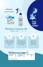 Load image into Gallery viewer, STEARNS Glass &amp; Window Cleaner Bottle With 10 Refills Packets Non-Toxic and Eco-friendly
